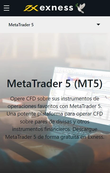 Exness MetaTrader 5 (MT5).