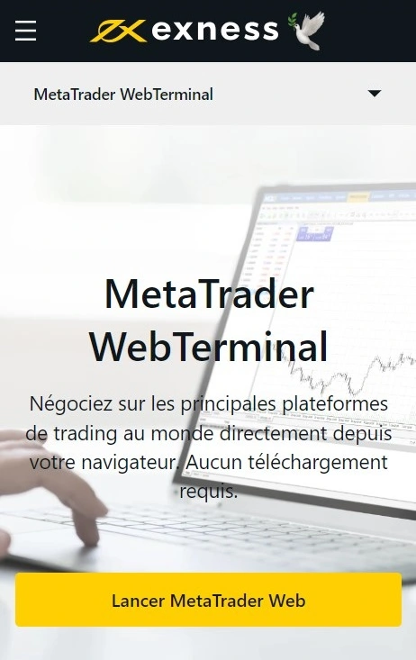 Terminal Web MetaTrader Exness.