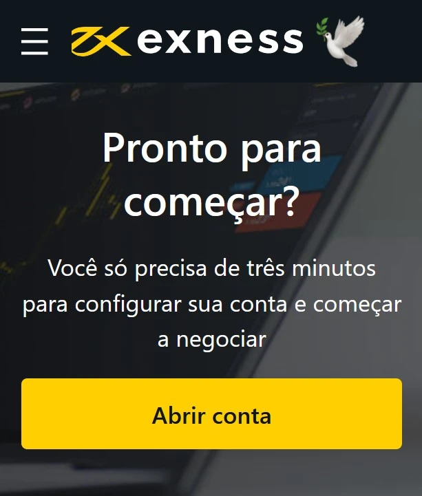 Registro da Exness - Abra uma conta de negociação.