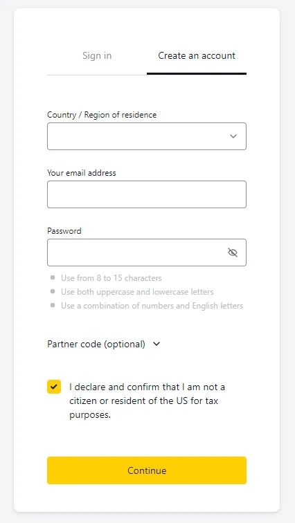 Exness Registration Process