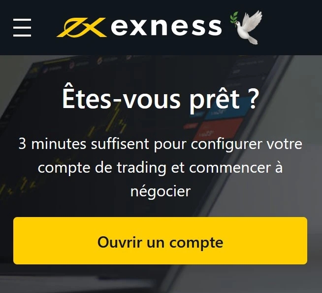 Comment créer un compte Exness via l'application ?