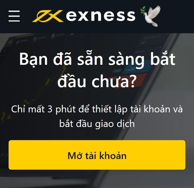 Bắt đầu với Exness.